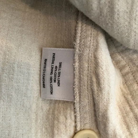 Eileen Fisher Mandarin Collar Button Down Blazer - Picture 7 of 8